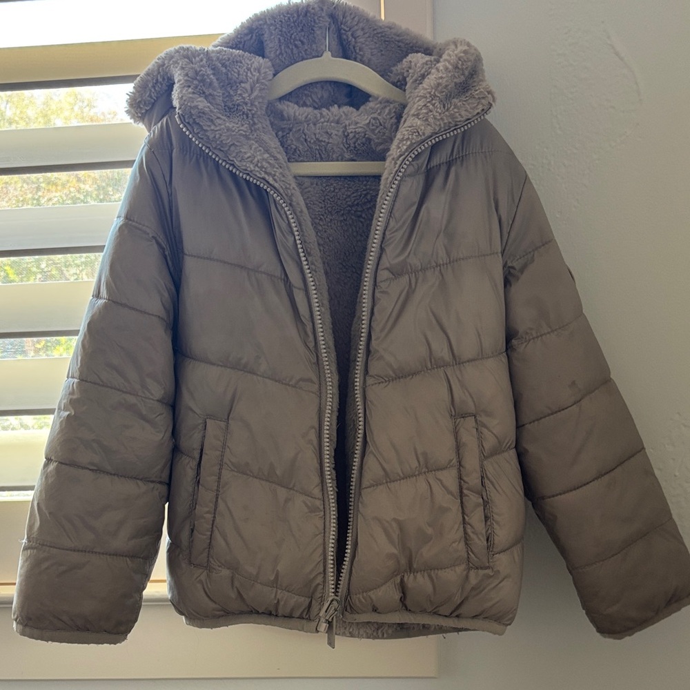 Abercrombie & Fitch Olive Puffer Jacket